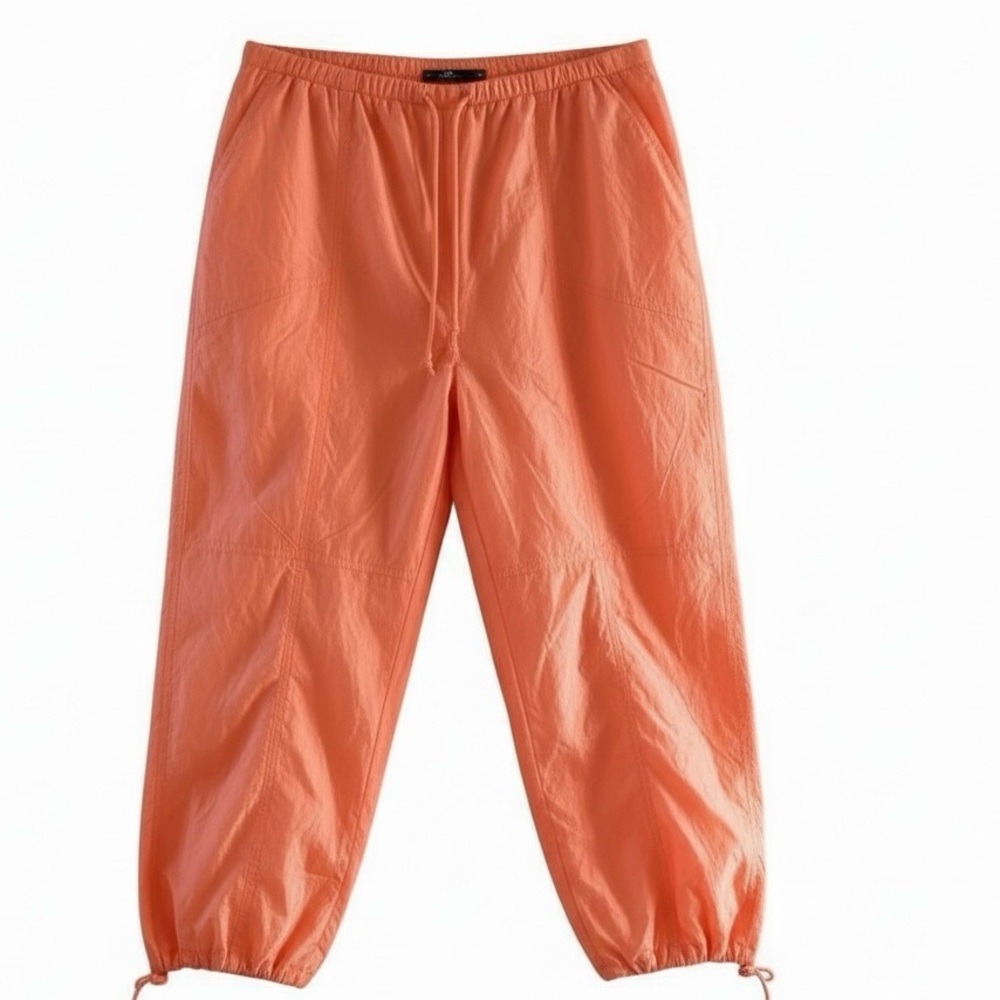 Wild Fable Peach Orange Recycled Nylon Drawstring Cargo Pants L